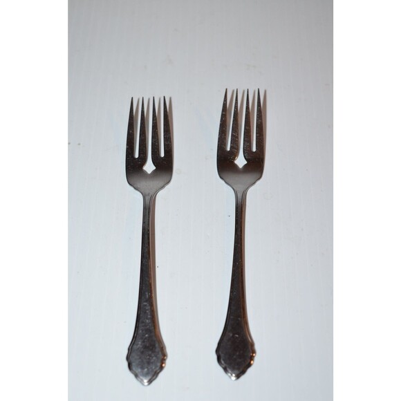 Oneida Stainless SUMMER MIST Salad Forks 6 1/8" Wm A Rogers AUTUMN GLOW 2 pc set - Picture 8 of 8